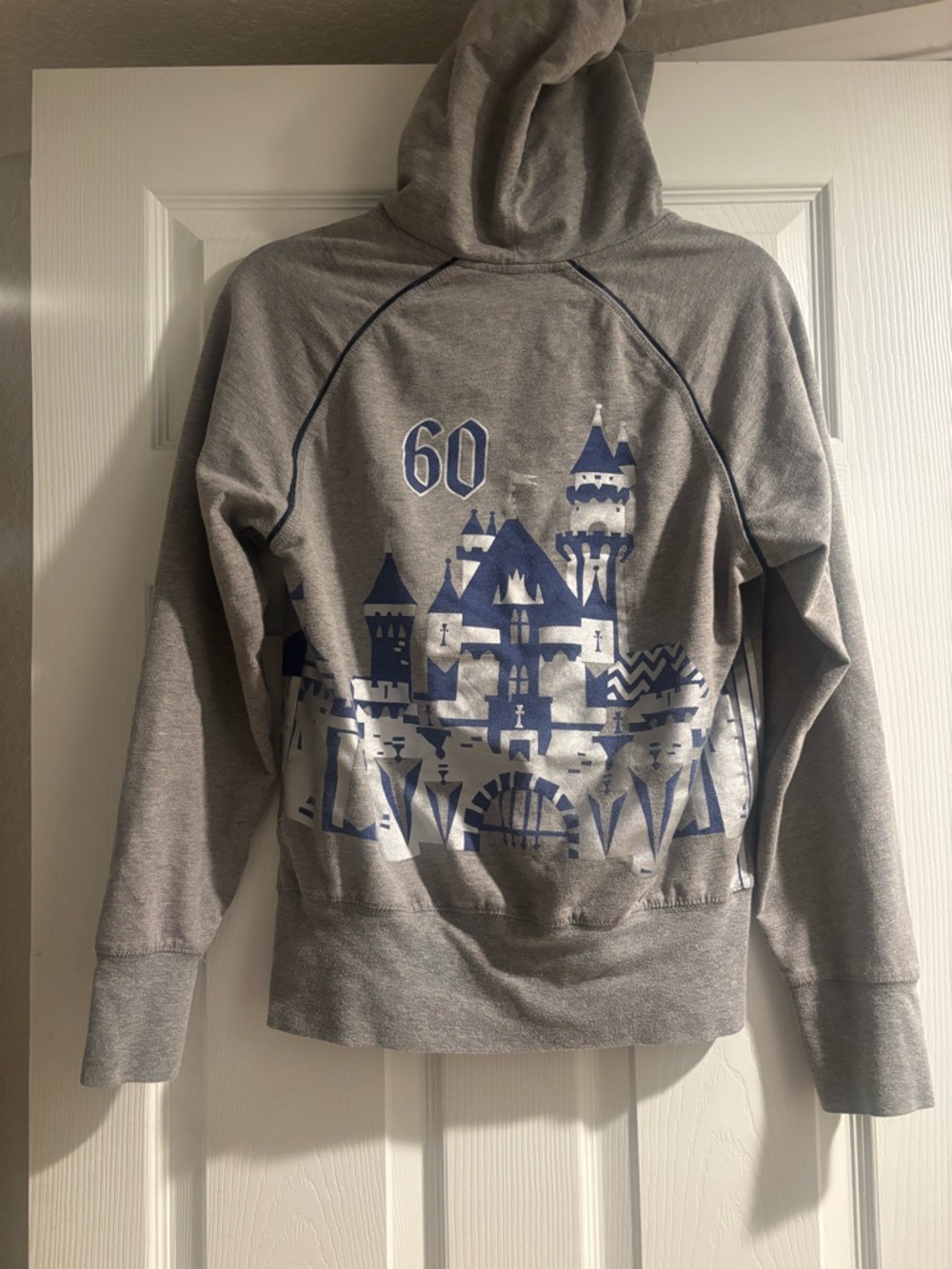 Disneyland Resort 60th Anniversary Gray & Navy Mickey Zip Hoodie - Picture 4 of 4